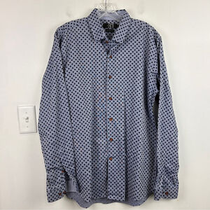 Simon Slim-fit Blue Polka Dot Dress Shirt